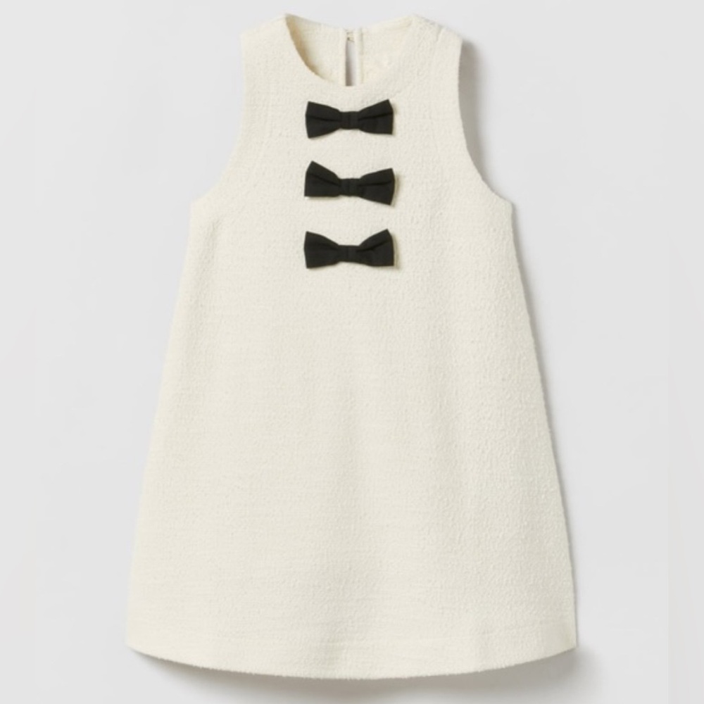 Zara Textured Bow‎ Dress size 9 kids
